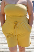 Load image into Gallery viewer, Smocked Tube Romper - Light Mustard