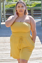 Load image into Gallery viewer, Smocked Tube Romper - Light Mustard