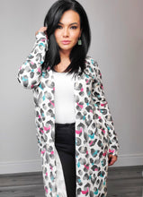 Load image into Gallery viewer, Honeyme Animal Print Long Cardigan