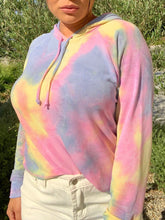 Load image into Gallery viewer, Tie Dye French Terry Hoodie Top