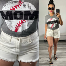 Load image into Gallery viewer, Baseball Mom Gray T-Shirt