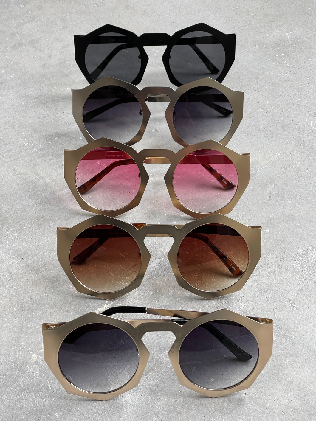 Geometric Metal Sunglasses