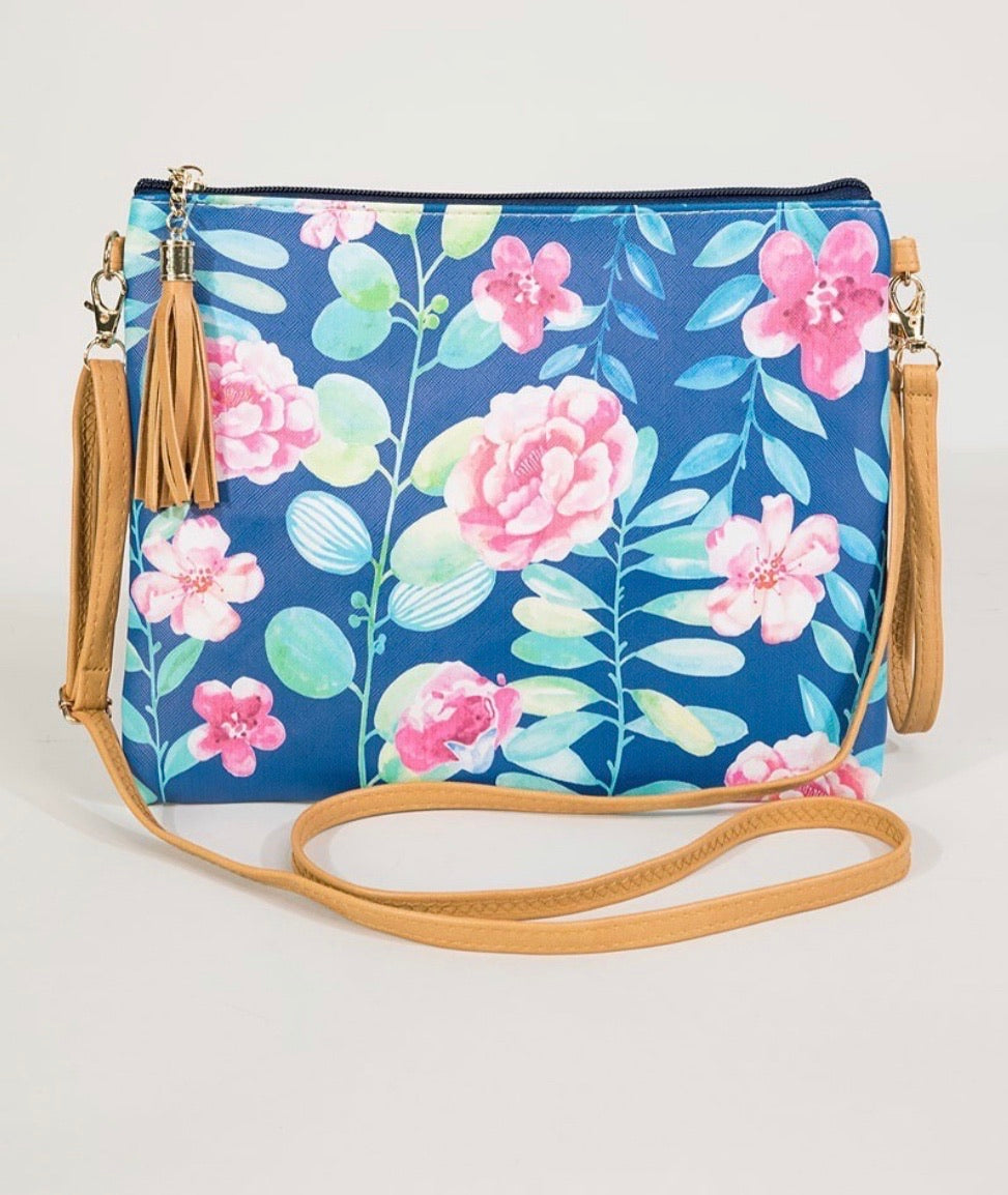 Floral Crossbody Purse Clutch