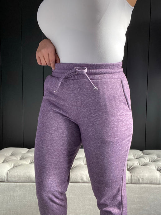 Fleece Sweatpants Lilac Gray