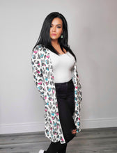 Load image into Gallery viewer, Honeyme Animal Print Long Cardigan