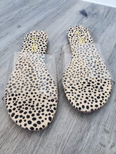 Load image into Gallery viewer, Cheetah Clear Flat Sandals