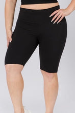 Load image into Gallery viewer, High Waist Black Biker Shorts