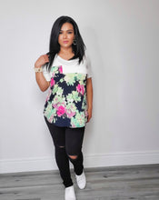 Load image into Gallery viewer, Honeyme Floral Short Sleeve Top