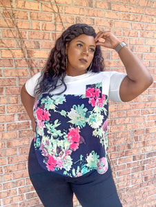 Honeyme Floral Short Sleeve Top