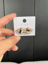 Load image into Gallery viewer, Animal Print Heart Earrings