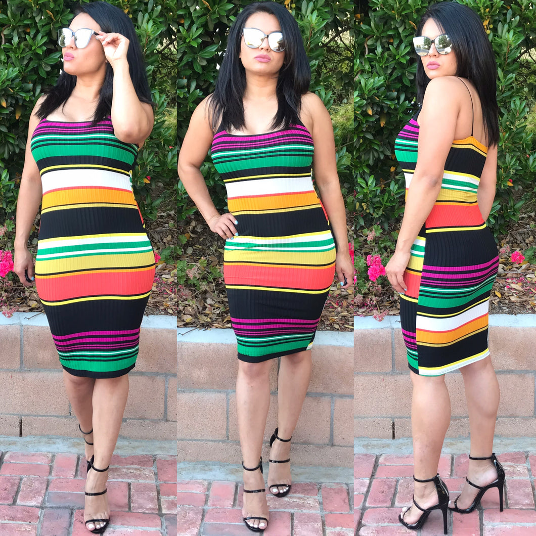 Multi Color Stripe Dress